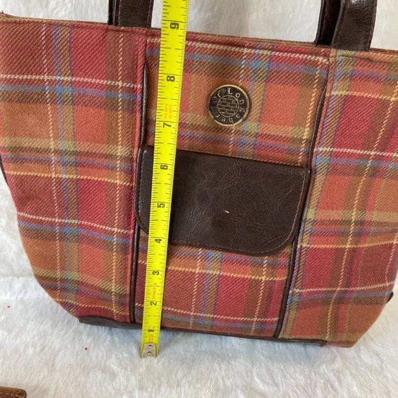 Vintage Longaberger Purse Handbag Tartan Plaid with matching wallet - Picture 8 of 9